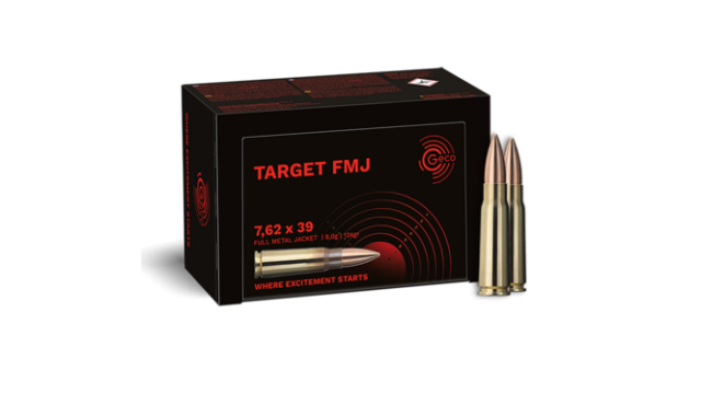 Нарезни патрони Geco Target FMJ  калибър 7,62x39 8.0g/123gr
